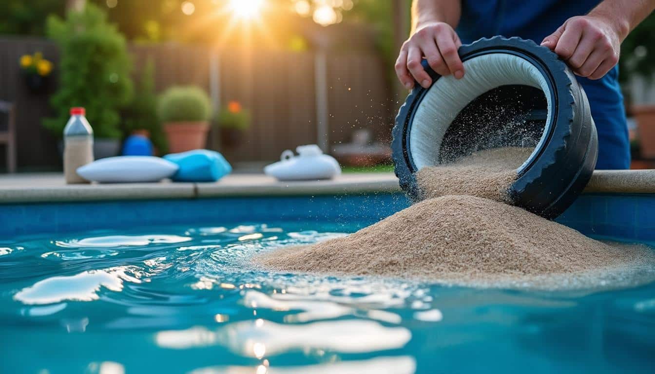 Illustration: Pourquoi et quand réaliser le changement du sable du filtre de piscine ?