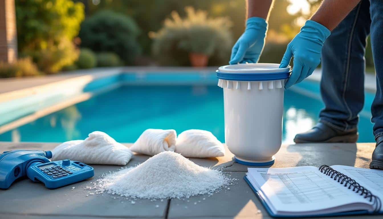Illustration: Comment déterminer combien de sacs de verre pour un filtre de piscine ?