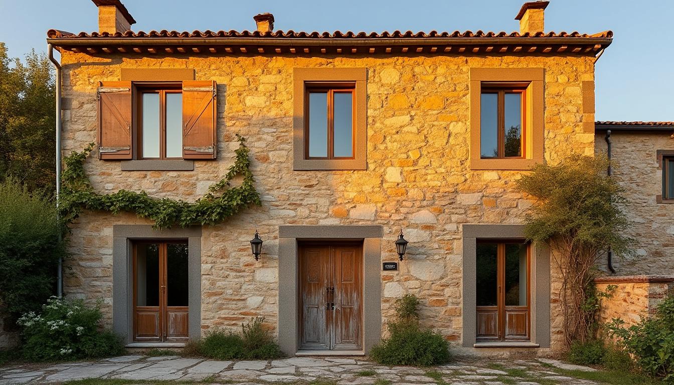 Illustration: Définition et spécificités d’une façade de maison en pierre et enduit