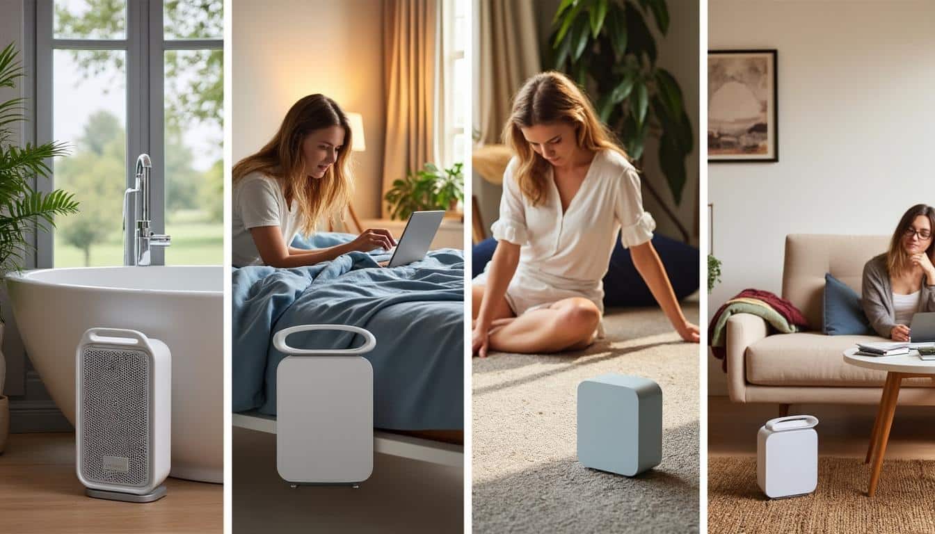 Illustration: Usages recommandés des radiateurs électriques soufflants selon les pièces et besoins