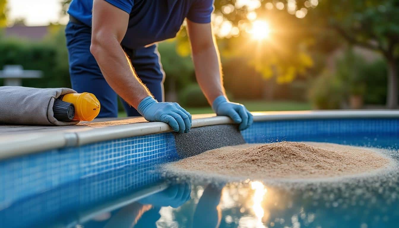 Illustration: Choix, remplacement et entretien régulier du sable dans le filtre de piscine