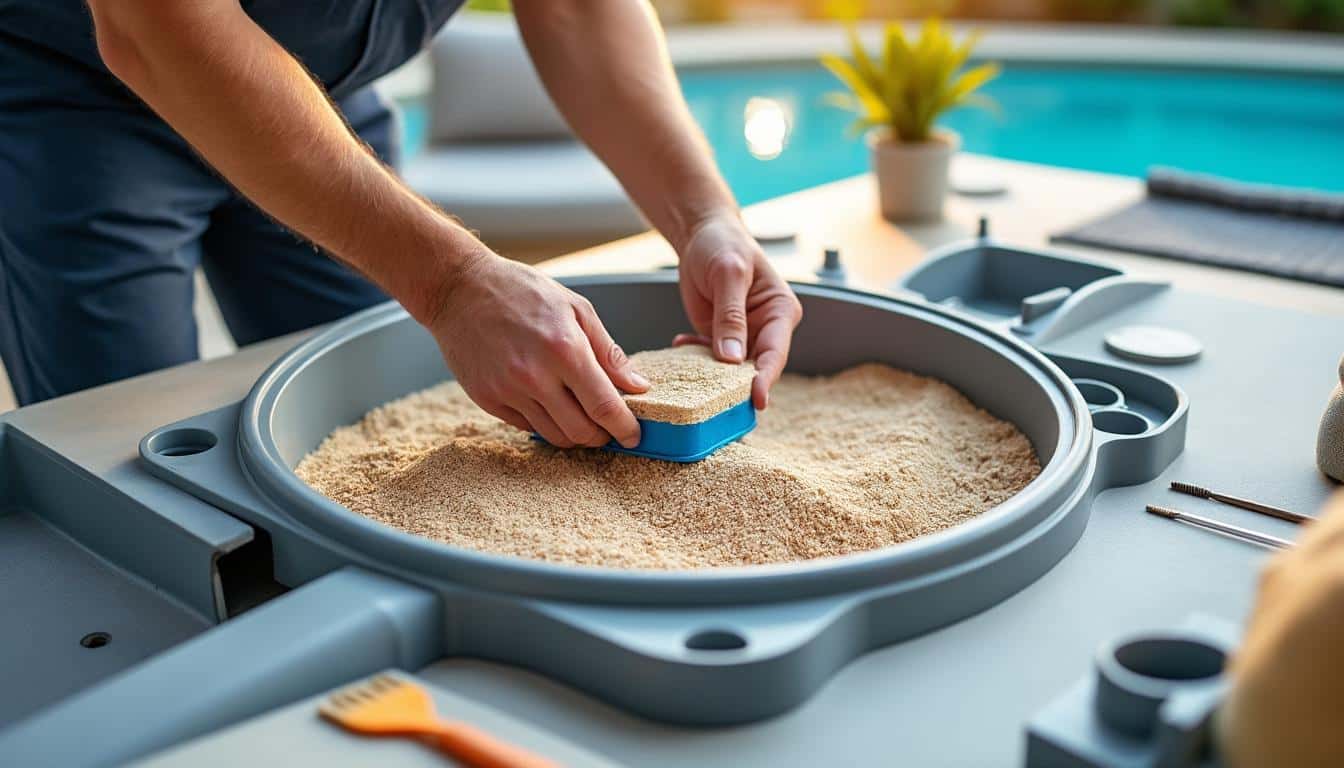 Illustration: Comment choisir, doser et entretenir le sable du filtre de piscine