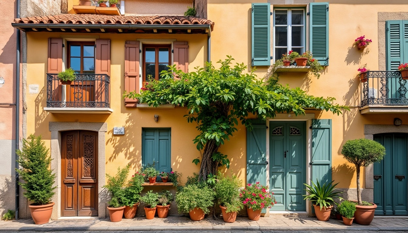 Illustration: Tendances et couleurs traditionnelles pour la façade de maison dans le sud