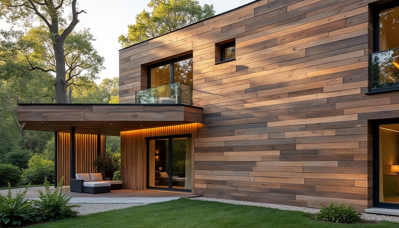 Illustration: Définition et principes d’une façade en bois pour maison