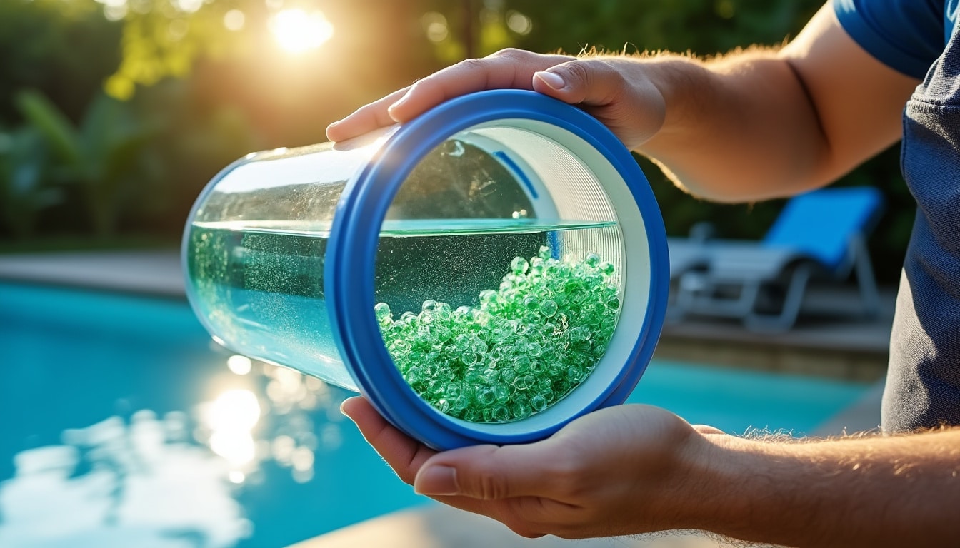 Illustration: Définition et fonctionnement du filtre à billes de verre pour piscine