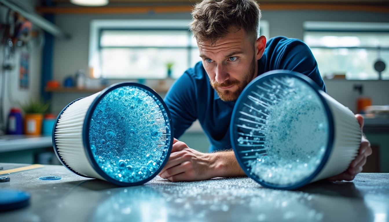 Illustration: Avantages et limites du filtre à billes de verre en piscine