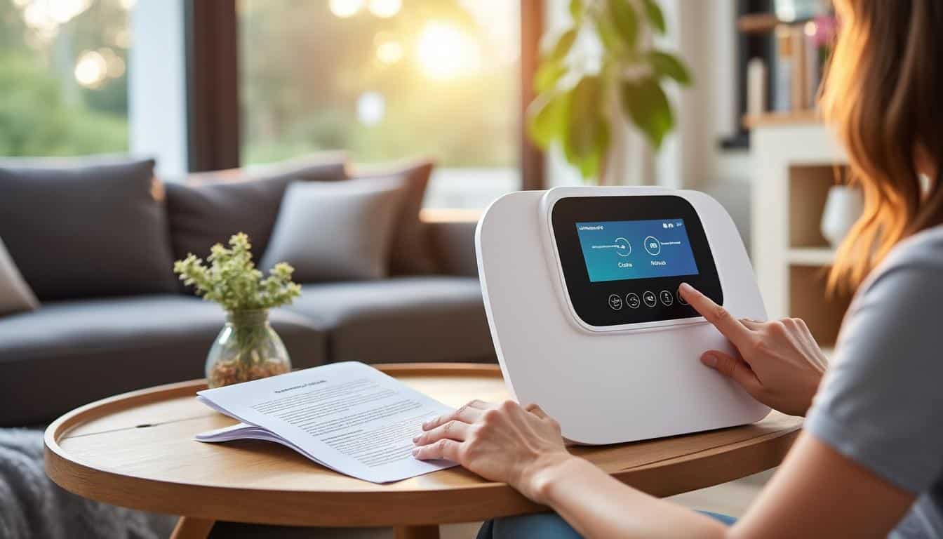 Illustration: Guide pratique pour programmer et utiliser les symboles du radiateur électrique Atlantic au quotidien