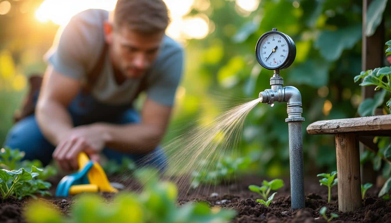 Illustration: Comprendre la pression dans un système d’arrosage goutte à goutte : bases et enjeux