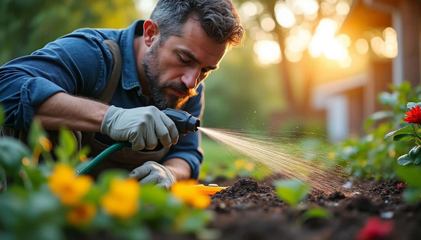 Illustration: Identifier les causes courantes d’une pression faible dans un arrosage goutte à goutte