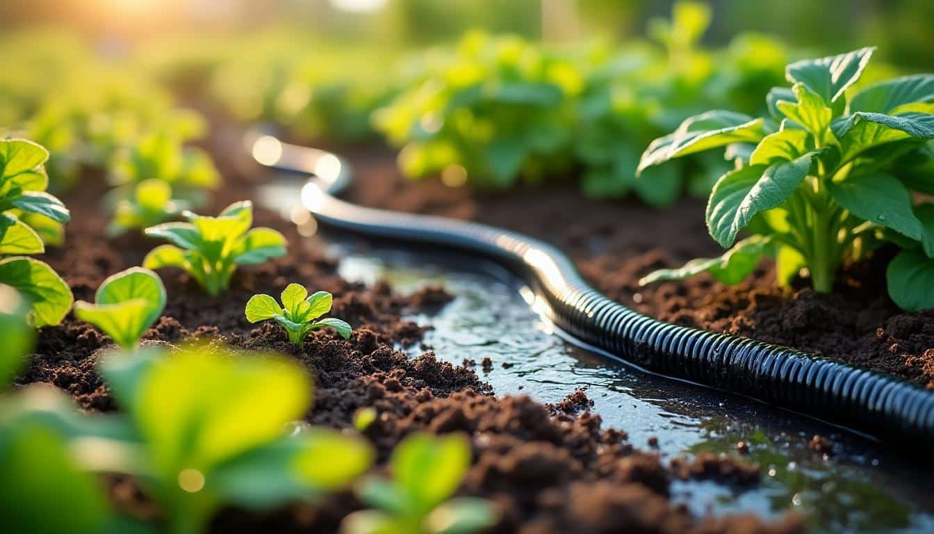 Illustration: Comprendre le fonctionnement du tuyau poreux pour l’arrosage goutte-à-goutte