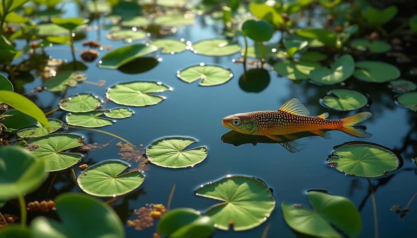 Algues dans un bassin : oxygène faible et danger pour l’écosystème