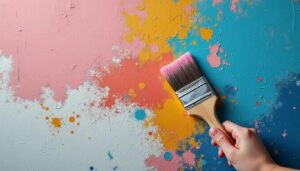 Réparer une peinture écaillée avec un pinceau mural