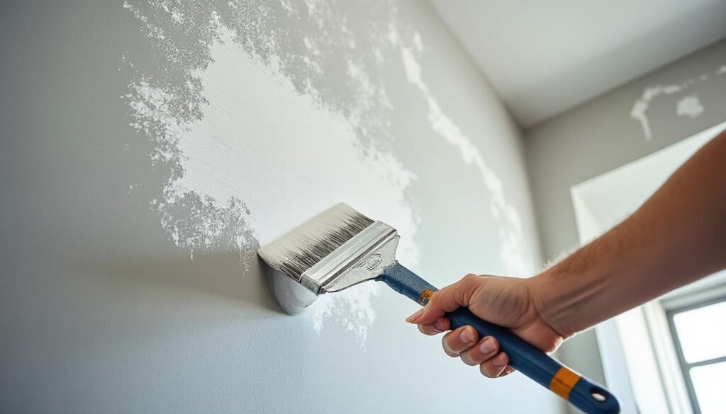 Comment utiliser un pinceau mural pour un plafond taché