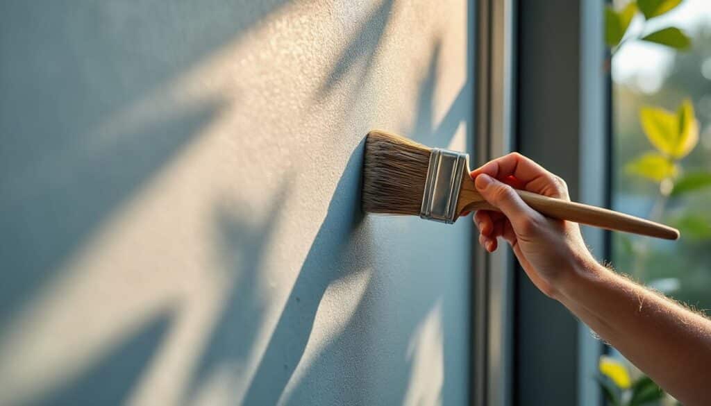 Peindre un salon moderne avec un pinceau mural