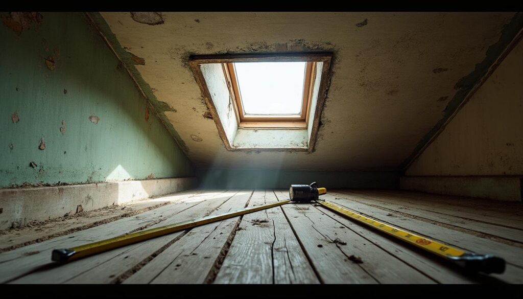 Identifier un plafond affaissé à cause d'une poutre cintrée