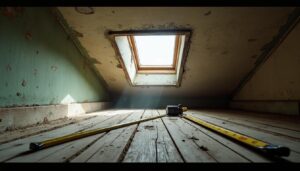 Identifier un plafond affaissé à cause d'une poutre cintrée