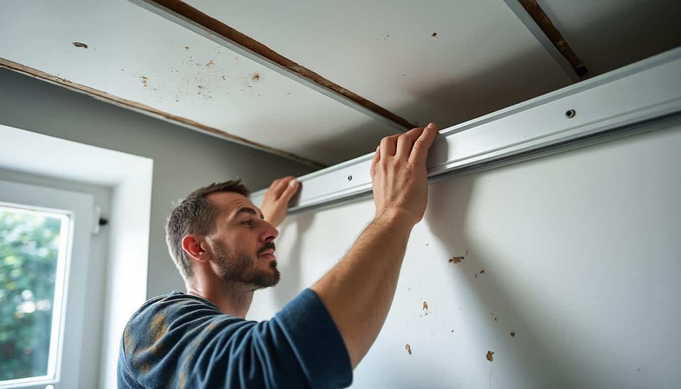 Pose du lambris PVC au plafond sur rail : guide pratique et astuces