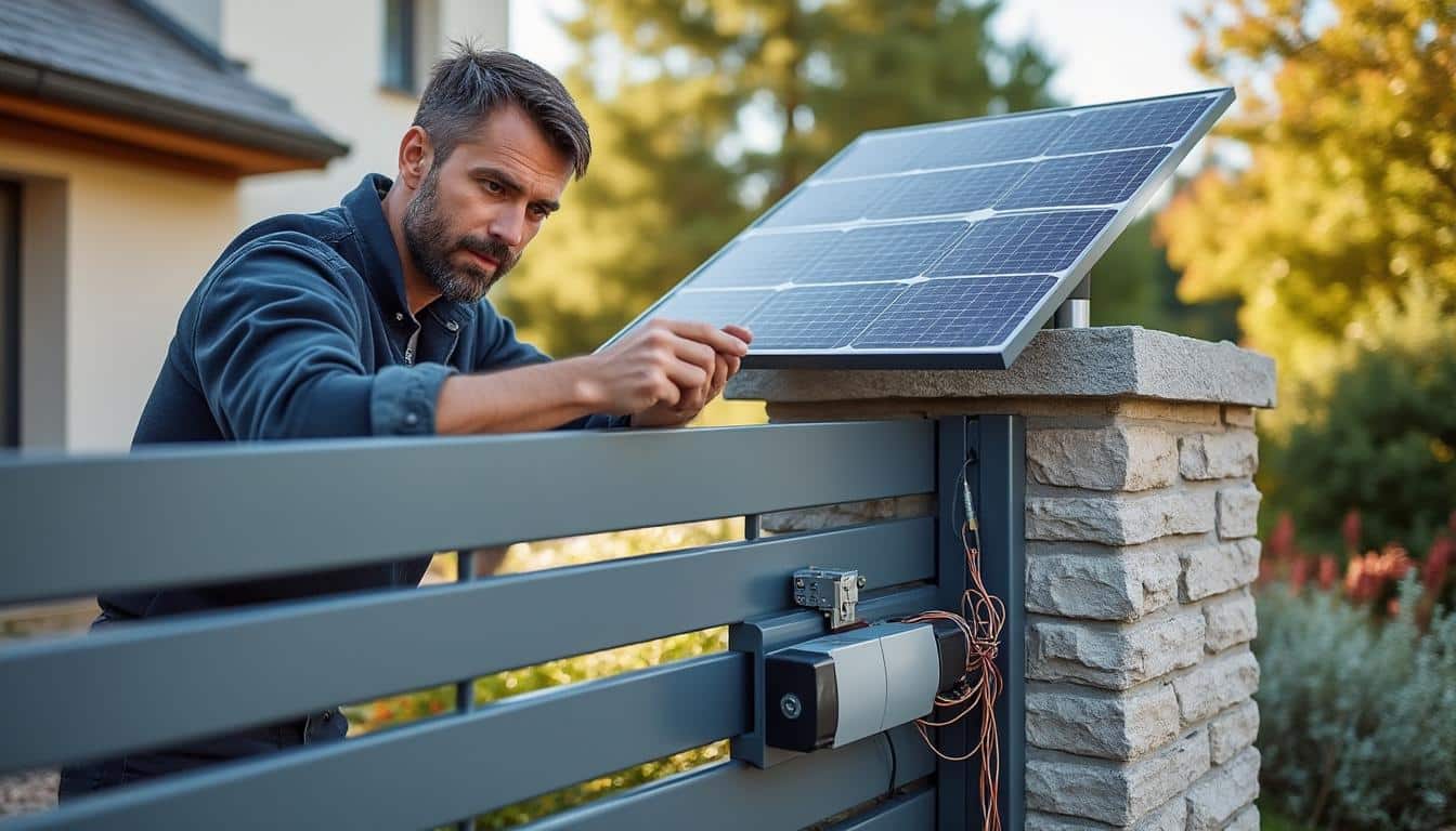 Illustration: Comprendre le fonctionnement d’une motorisation solaire pour portail battant