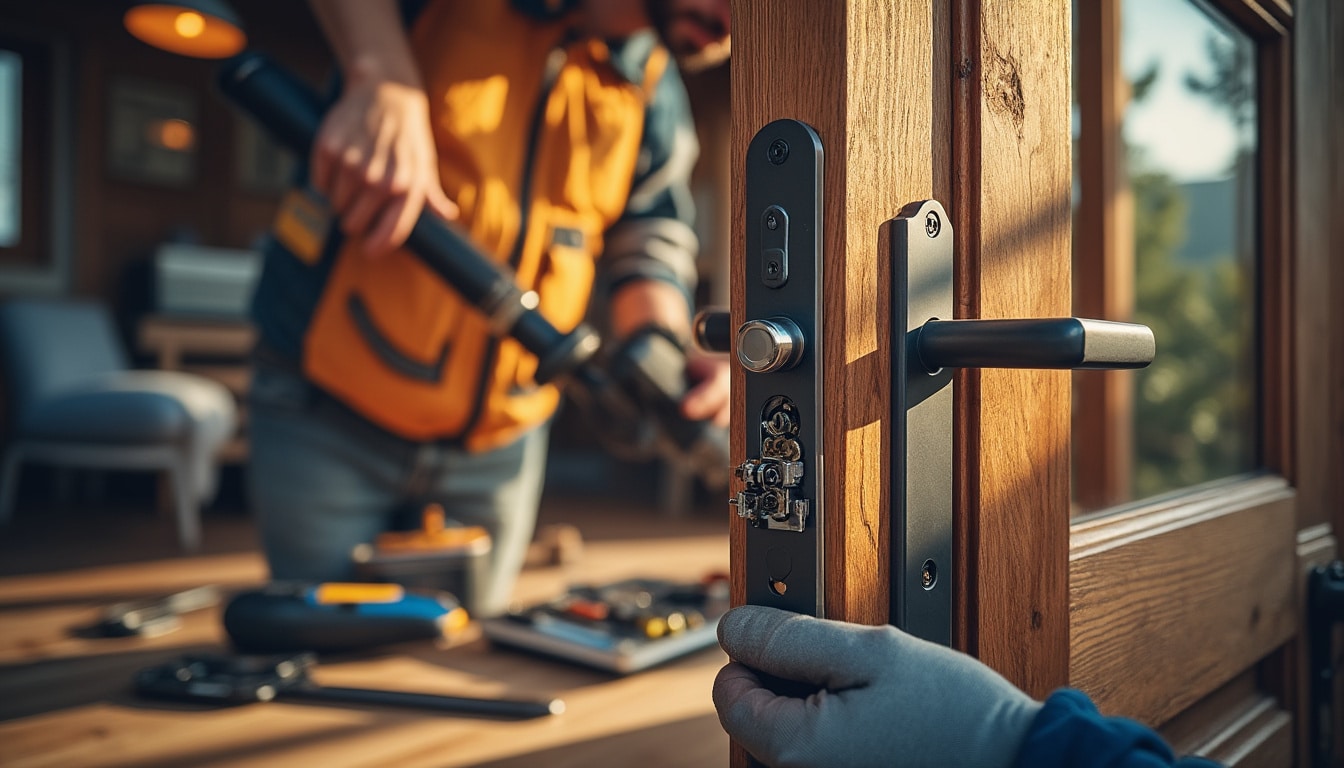 Illustration: Comprendre le mécanisme d’une serrure multipoints adaptée à une porte en bois