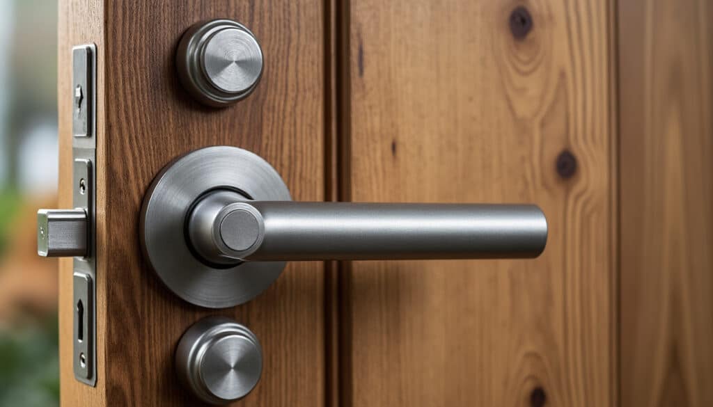 Serrure 3 points pour porte d'entrée en bois : sécurité et durabilité