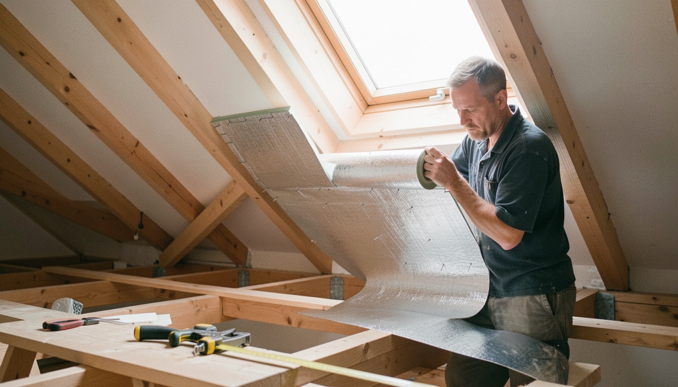 Comment poser un isolant mince sous la toiture ?