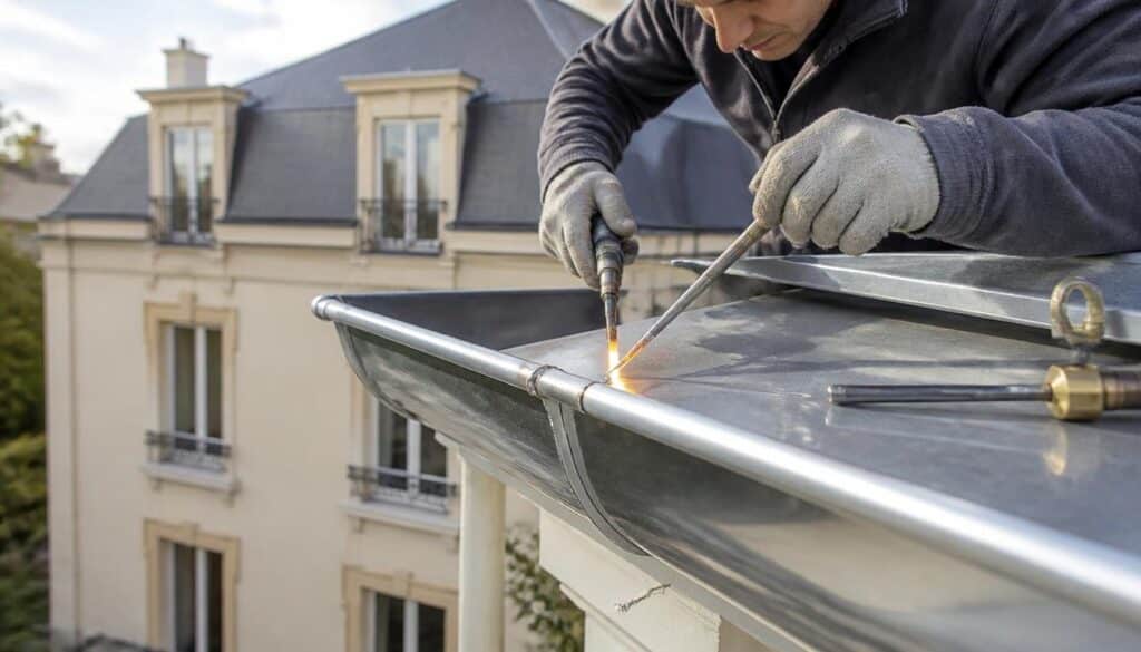 Soudage d’une gouttière en zinc : réparer une fuite